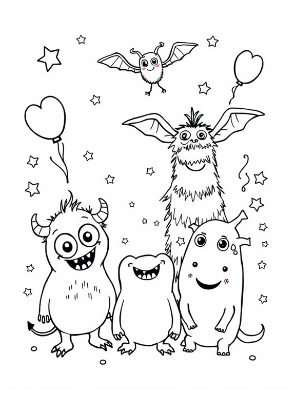 coloring page for monsters