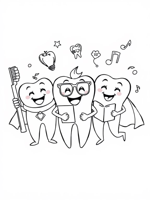 coloring page for teeth