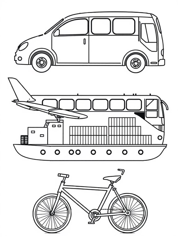 coloring page for vehicles