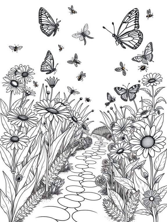 coloring page of butterflies