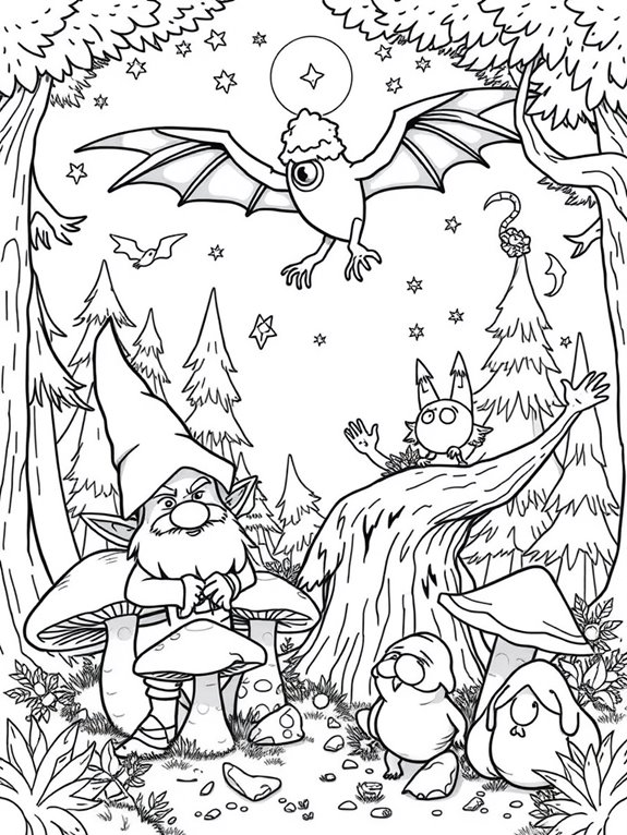 coloring page of creatures