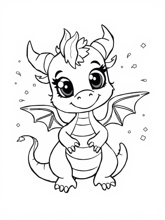 coloring page of dragon