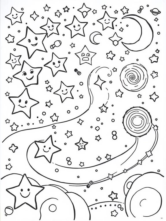 coloring page of galaxies