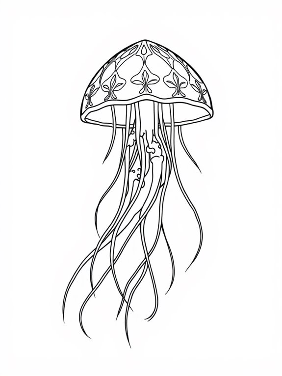 coloring page of jellyfish