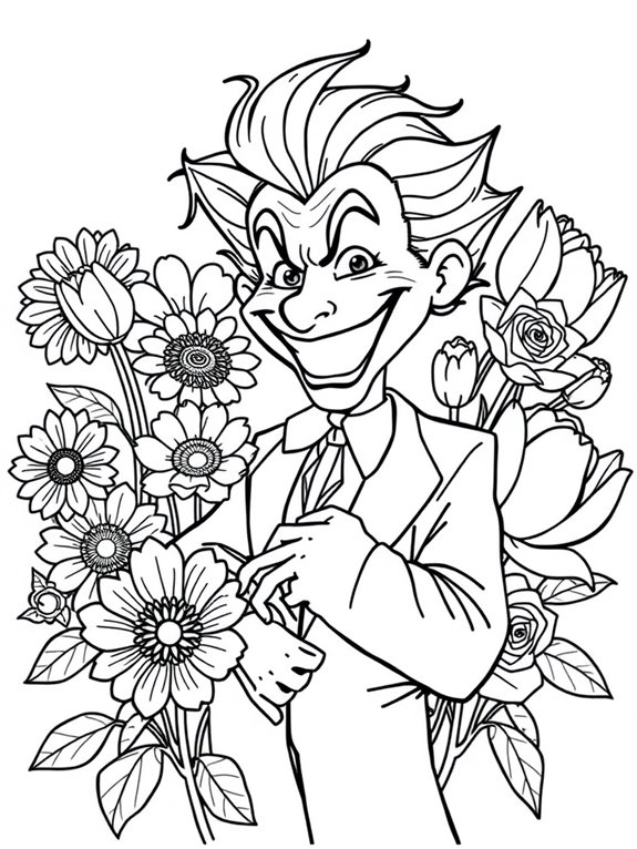 coloring page of joker