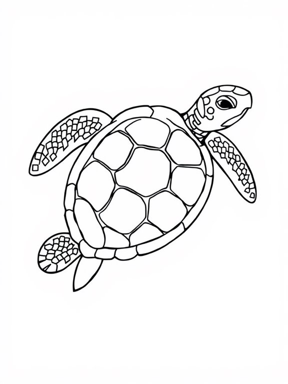 coloring page of turtles