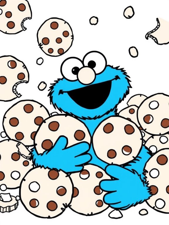 cookie monster coloring activity