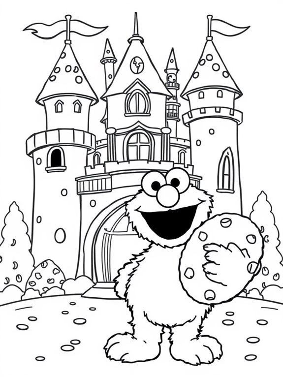 cookie monster coloring page