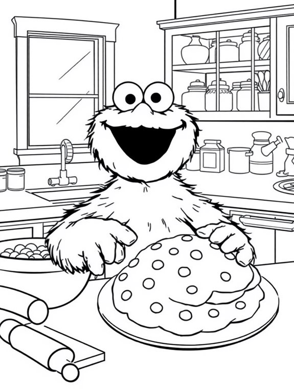 cookie monster coloring page