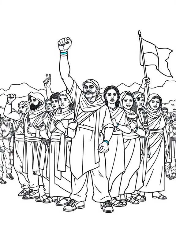 courageous freedom fighters coloring page