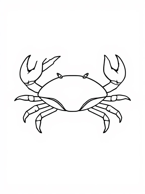 crab coloring page design