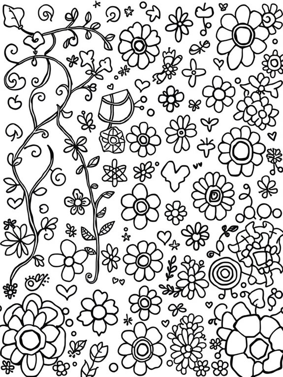 creative doodle coloring page