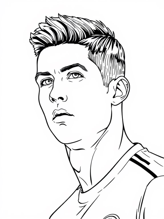 cristiano ronaldo coloring page