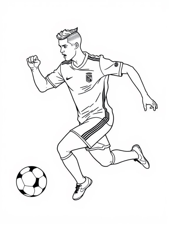 cristiano ronaldo coloring page