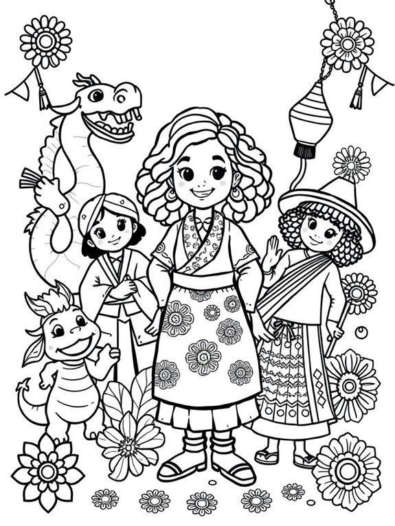 cultural celebration coloring page