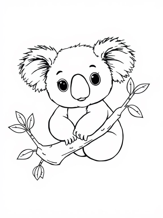 cute baby koala illustration
