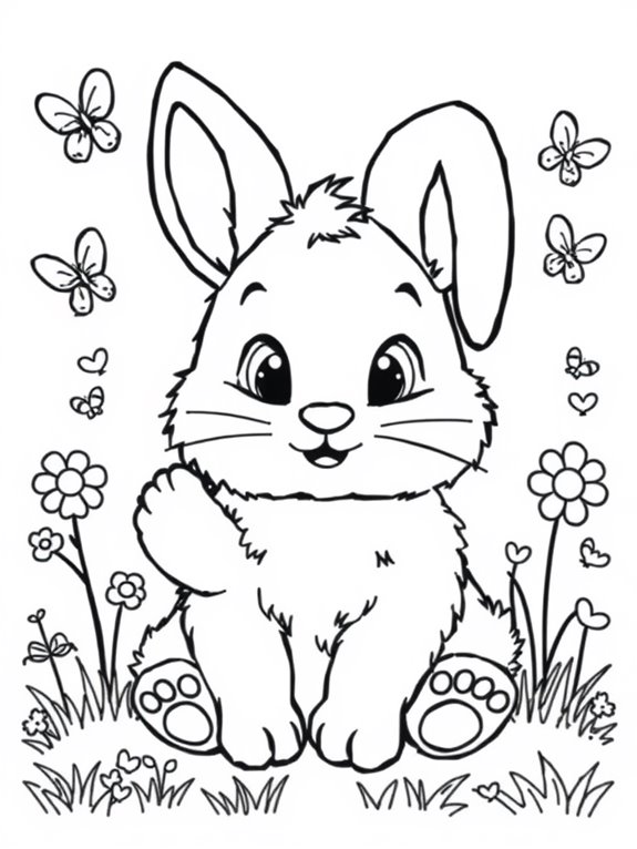 cute bunny coloring page