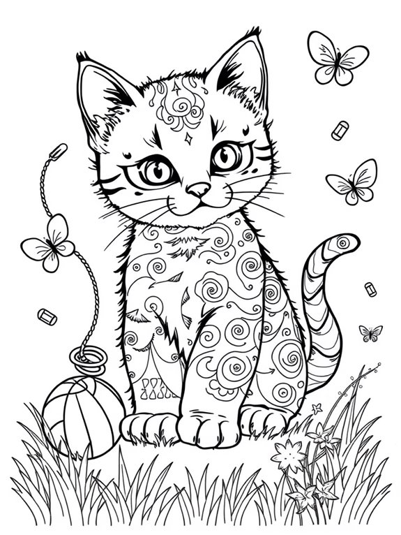 cute kitten coloring fun