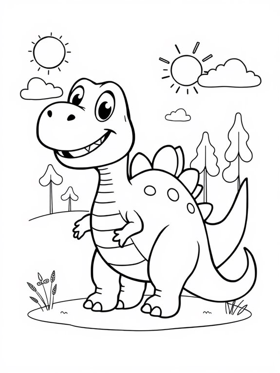 dinosaur themed coloring activity