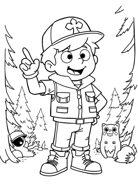 dipper pines coloring activity