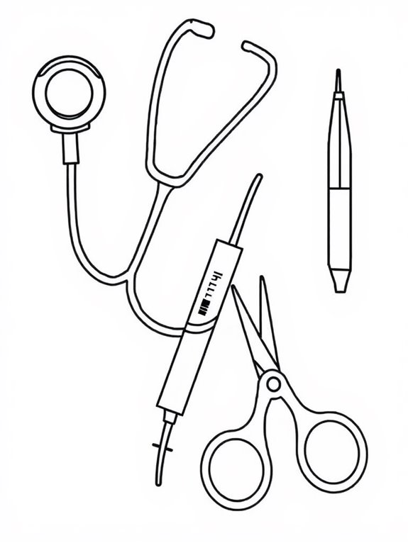 doctor tools coloring page