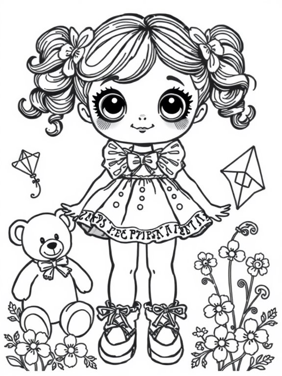 doll themed coloring activity