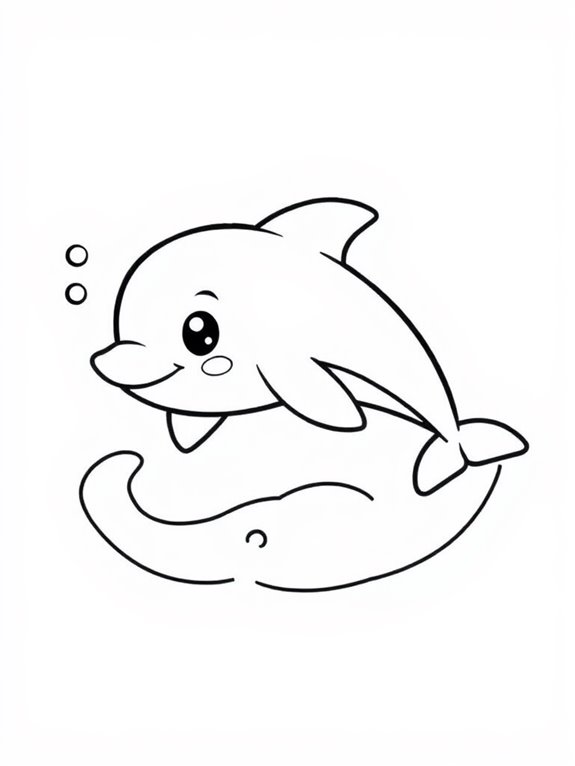 dolphin coloring page activity