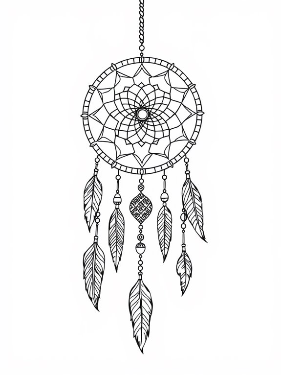 dreamcatcher spirit coloring page