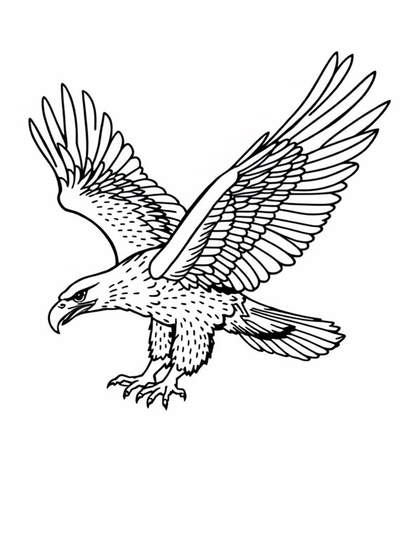 eagle themed coloring activity