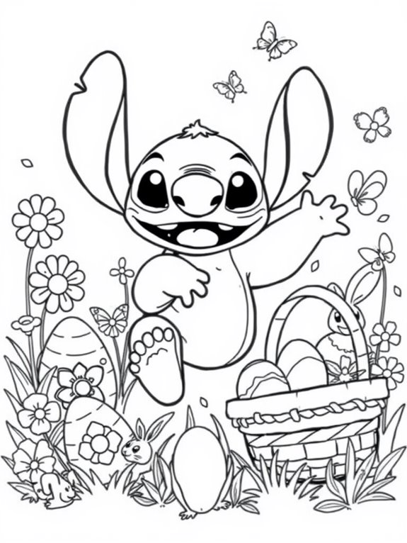 easter themed coloring activity