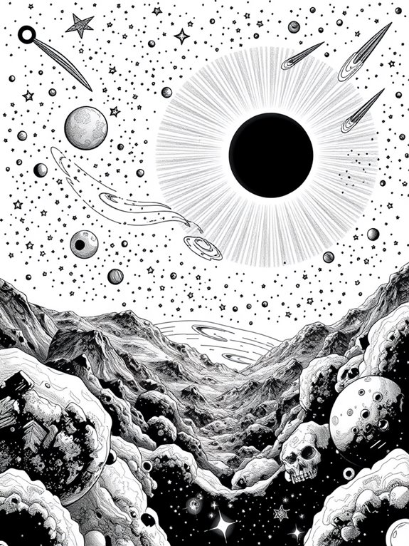 eclipse in space landscape