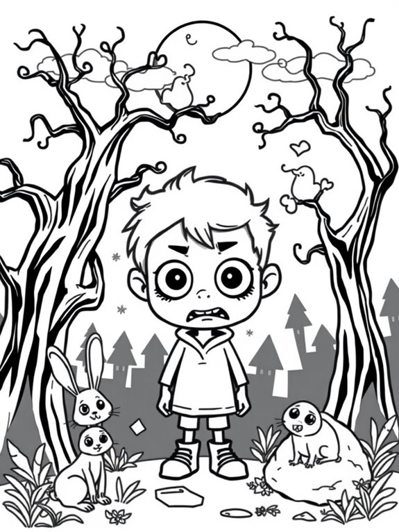 fear themed coloring page