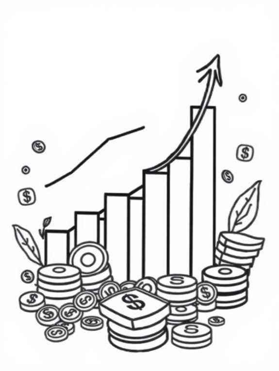 finance themed coloring activity