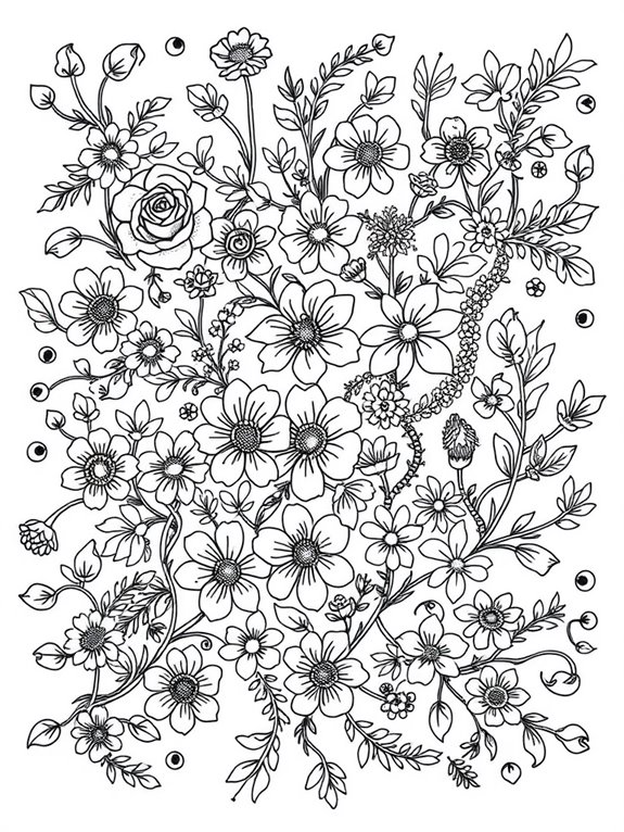 floral doodle art design