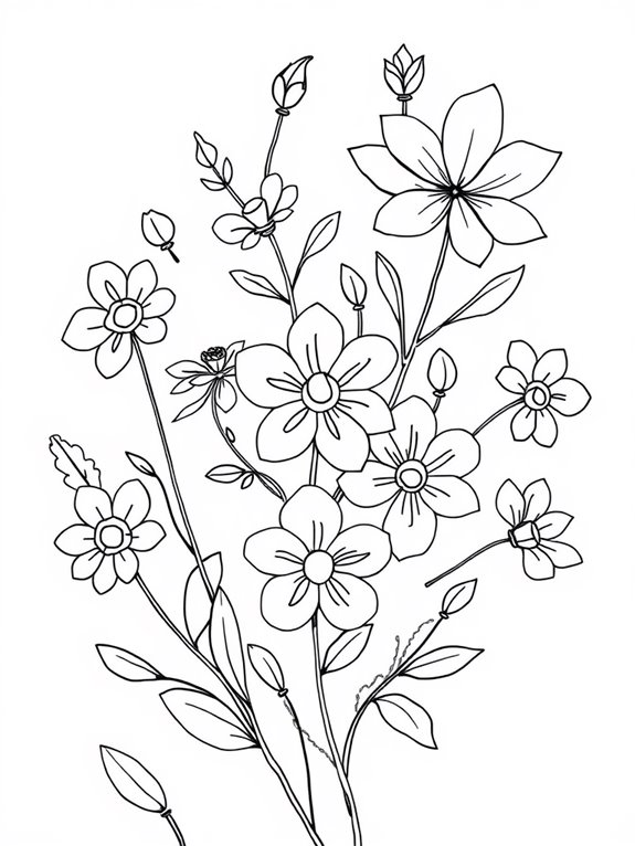 floral patterns coloring page