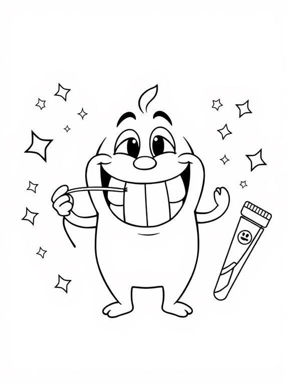 flossing dental hygiene activity