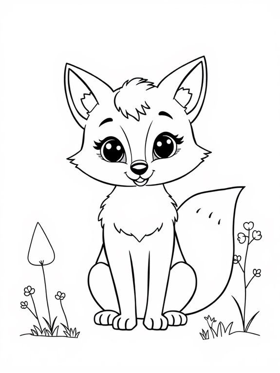 foxy cartoon character coloring