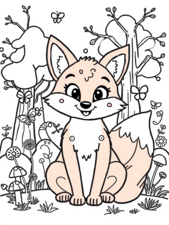 foxy coloring page fun