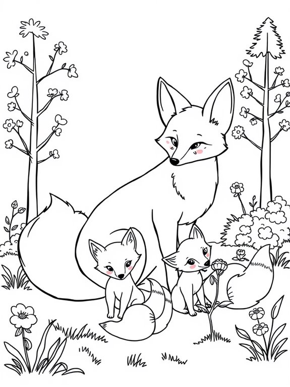 foxy family coloring fun