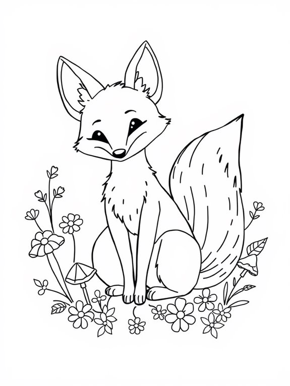 foxy line art design