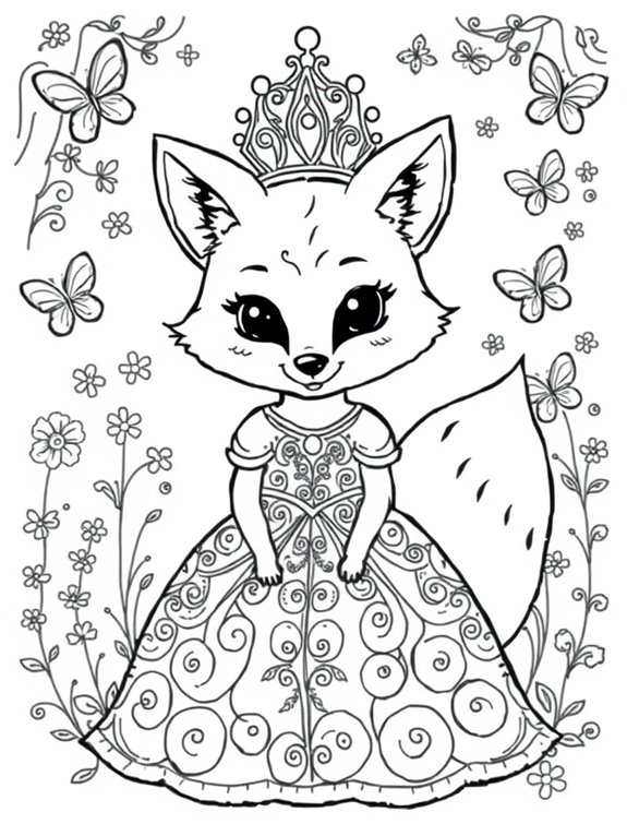 foxy princess coloring fun