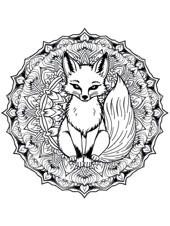 foxy themed coloring page