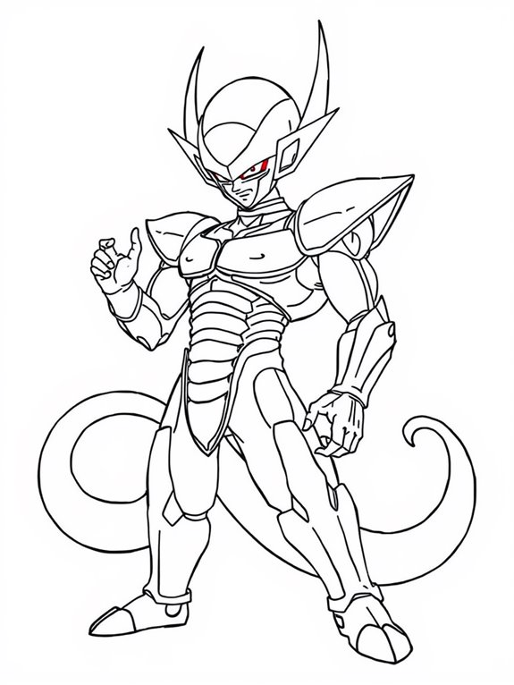 frieza coloring page art