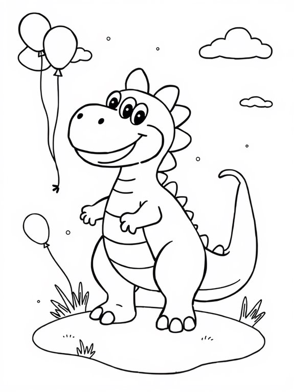 fun dino coloring activity