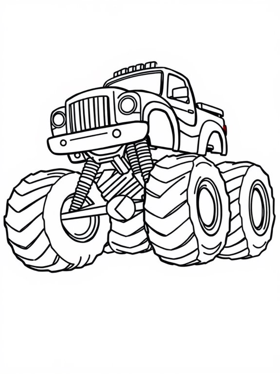 fun truck coloring activity