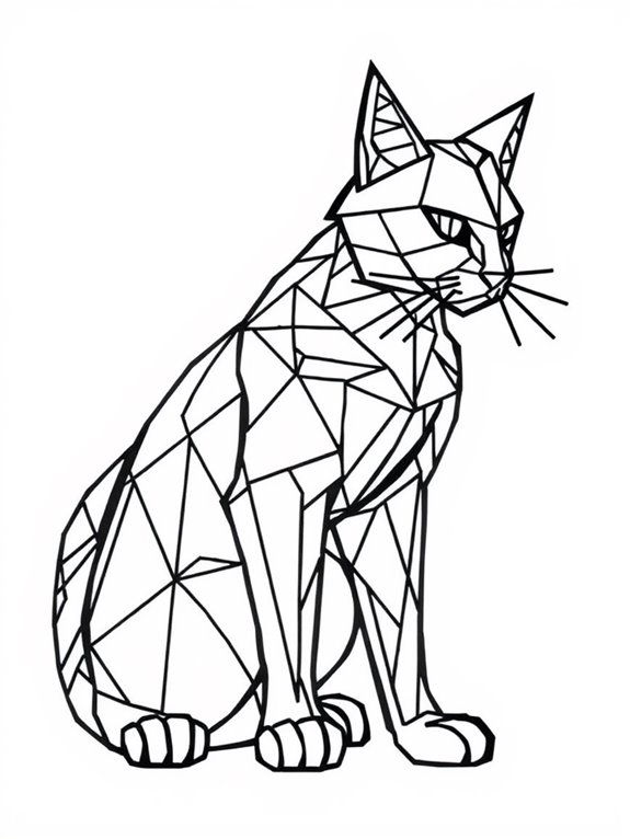 geometric design warrior cat