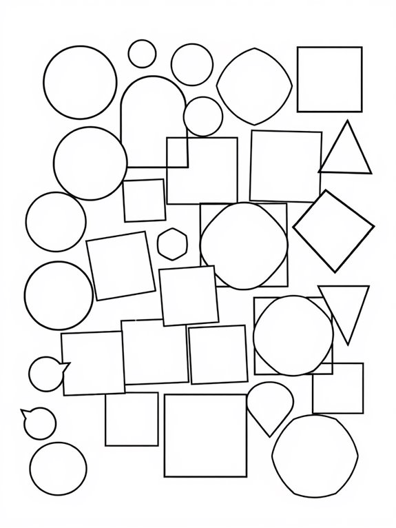 geometric shapes coloring activity