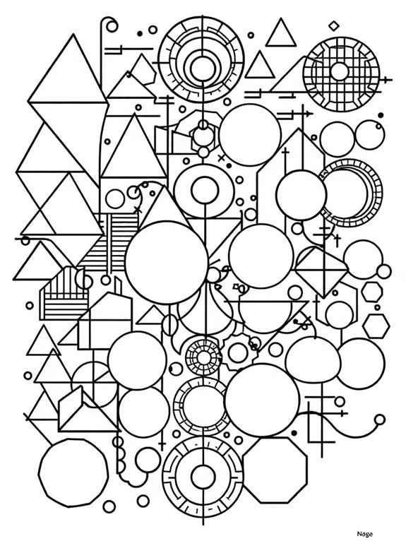 geometric shapes coloring activity
