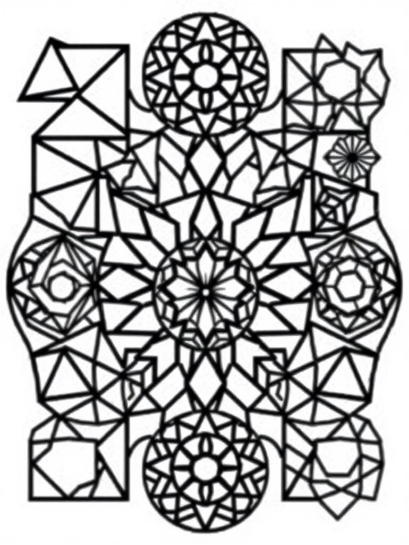 geometric shapes for coloring