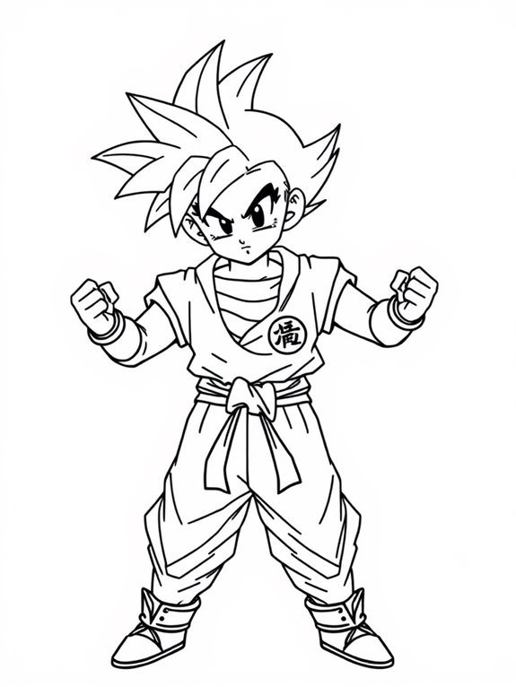 gohan coloring page activity